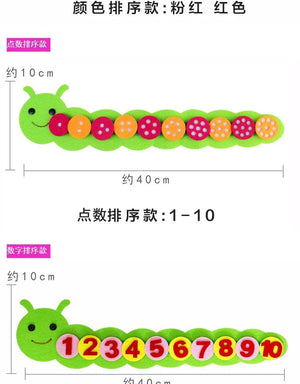 Planet Gates Montessori Materials Caterpillar DIY Math Toys Kids Toys Number Educational Learning Toys for Children Preschool Teaching Aids
