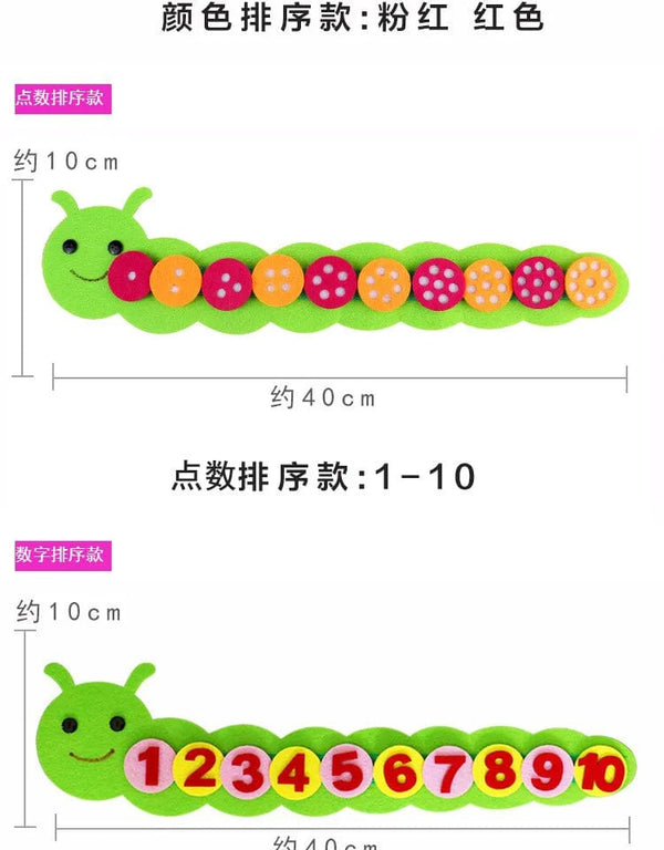 Planet Gates Montessori Materials Caterpillar DIY Math Toys Kids Toys Number Educational Learning Toys for Children Preschool Teaching Aids