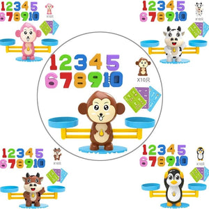Planet Gates Montessori Math Toy Monkey Balance Baby Montessori Educational Games Number Toy Educational Learning Toys Teaching Material