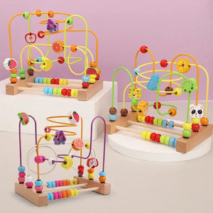 Planet Gates Montessori Maze Circles Around Beads Abacus Math Puzzle Early Learning Educational Wooden Toys For Children Kids
