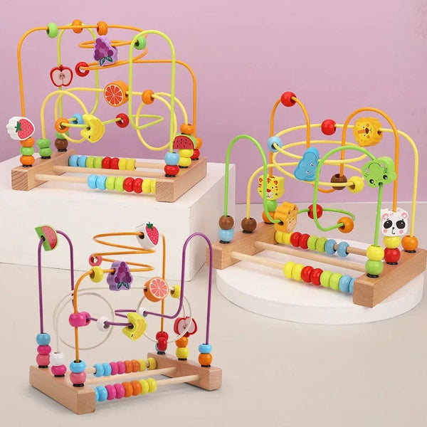 Planet Gates Montessori Maze Circles Around Beads Abacus Math Puzzle Early Learning Educational Wooden Toys For Children Kids
