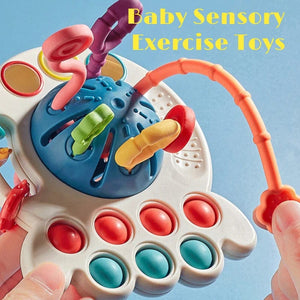 Planet Gates Montessori Sensory Development Baby Toys Pull String Finger Grasp Training Early Learning Education Toys Teething BPA Free 1-3Y