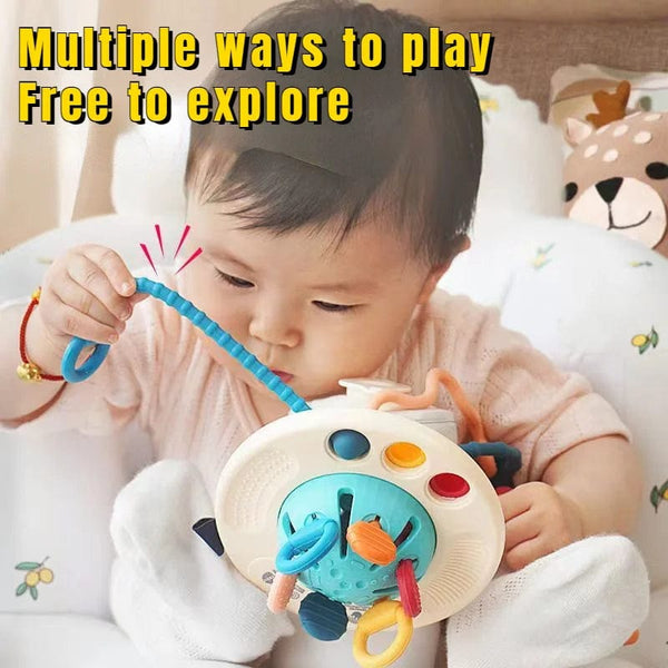 Planet Gates Montessori Sensory Development Baby Toys Pull String Finger Grasp Training Early Learning Education Toys Teething BPA Free 1-3Y
