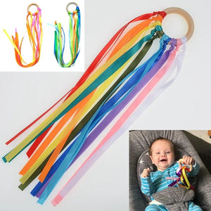 Planet Gates Montessori Style Sensory Toy BPA-free Non-toxic Baby Ribbon Ring Newborns Upwards Develop Colour Recognition Sensory Toy