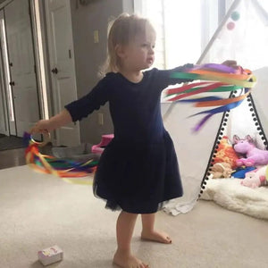 Planet Gates Montessori Style Sensory Toy BPA-free Non-toxic Baby Ribbon Ring Newborns Upwards Develop Colour Recognition Sensory Toy