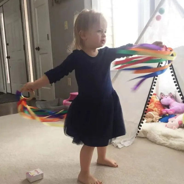 Planet Gates Montessori Style Sensory Toy BPA-free Non-toxic Baby Ribbon Ring Newborns Upwards Develop Colour Recognition Sensory Toy