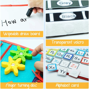 Planet Gates Montessori Toddler Busy Board Educational Activity for Basic Dress Motor Skills Baby Learning Toys for Travel