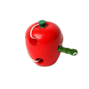 Planet Gates Montessori Toy Worm Eat Fruit Wooden Puzzle Toy Kids Fingers Flexible Training Twisting Worm Educational Toys for Children Gifts