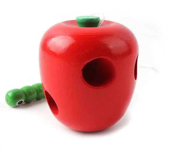 Planet Gates Montessori Toy Worm Eat Fruit Wooden Puzzle Toy Kids Fingers Flexible Training Twisting Worm Educational Toys for Children Gifts