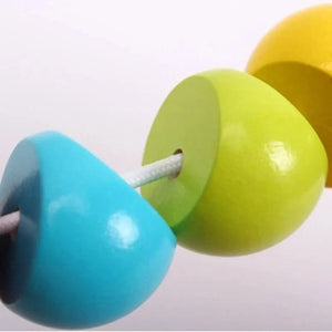 Planet Gates Montessori Toy Worm Eat Fruit Wooden Puzzle Toy Kids Fingers Flexible Training Twisting Worm Educational Toys for Children Gifts