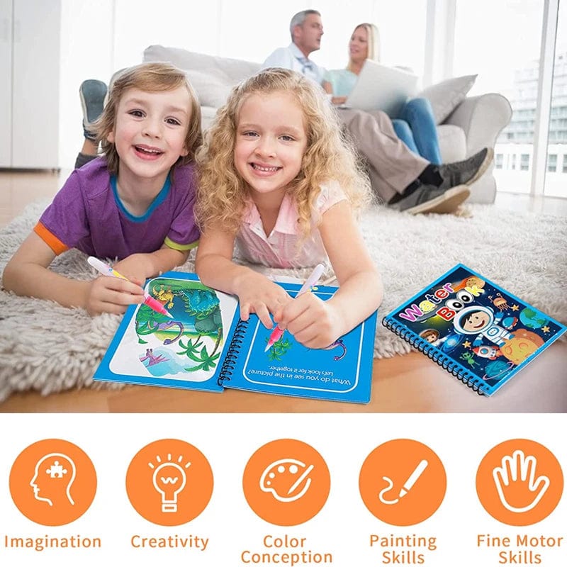Planet Gates Montessori Toys Magic Water Drawing Book Kids Educational Games Paintings Children Coloring  for Babies From 1 Year to 3 Toys