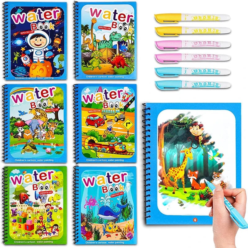 Planet Gates Montessori Toys Magic Water Drawing Book Kids Educational Games Paintings Children Coloring  for Babies From 1 Year to 3 Toys