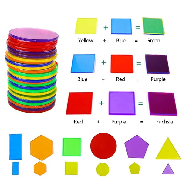 Planet Gates Montessori Translucent Geometric Puzzle Kids Toys Rainbow Blocks DIY Thinking Game Sensory Education Learning Light Table Toys