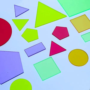 Planet Gates Montessori Translucent Geometric Puzzle Kids Toys Rainbow Blocks DIY Thinking Game Sensory Education Learning Light Table Toys