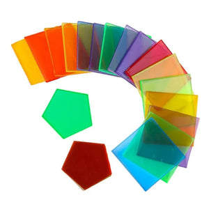 Planet Gates Montessori Translucent Geometric Puzzle Kids Toys Rainbow Blocks DIY Thinking Game Sensory Education Learning Light Table Toys