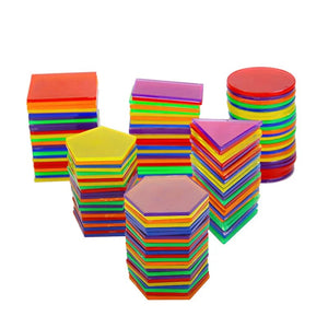 Planet Gates Montessori Translucent Geometric Puzzle Kids Toys Rainbow Blocks DIY Thinking Game Sensory Education Learning Light Table Toys