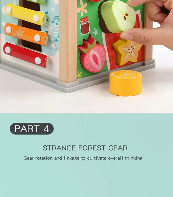 Planet Gates Montessori Wooden Children's Toys Multifunction Beaded Treasure Box Preschool Baby Building Blocks Early Education Kids Toys