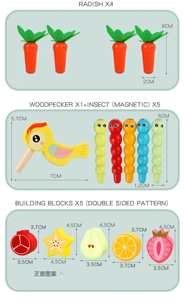 Planet Gates Montessori Wooden Children's Toys Multifunction Beaded Treasure Box Preschool Baby Building Blocks Early Education Kids Toys