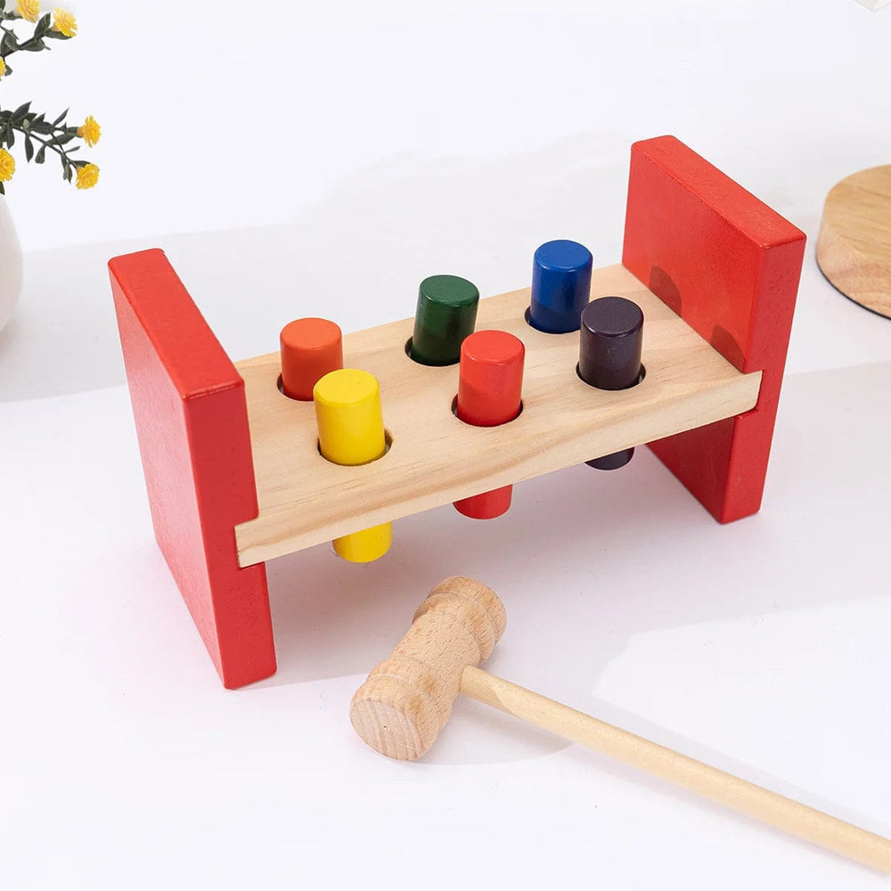 Planet Gates Montessori Wooden Hammering Toy - Develop Fine Motor Skills & Educational Fun for Toddlers