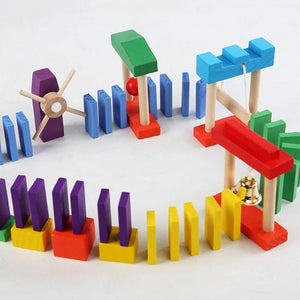 Planet Gates Montessori Wooden Toy Domino Institution Accessories Organ Blocks Set Hand-Eye Coordination Dominoes Games Kids Educational Toy