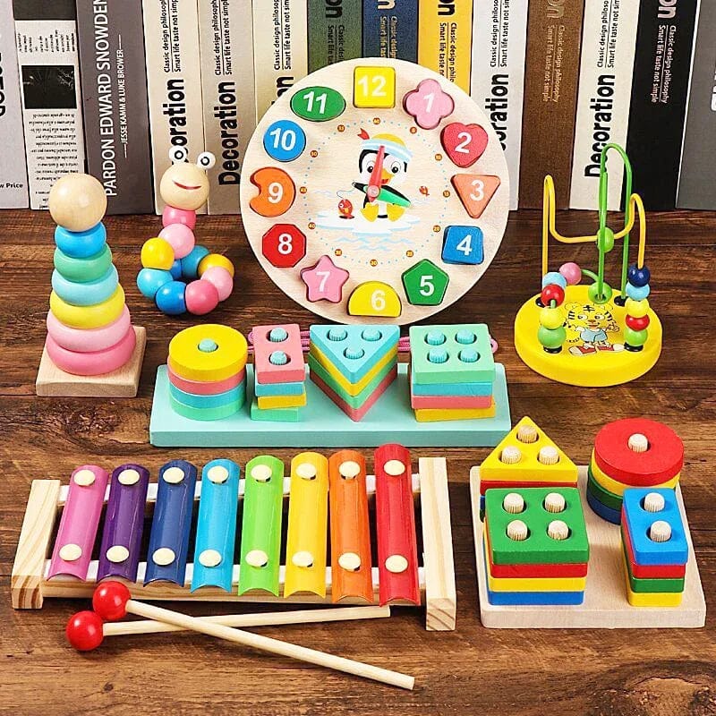 Planet Gates Montessori Wooden Toys for Babies 1 2 3 Years Boy Girl Gift Baby Development Games Wood Puzzle for Kids Educational Learning Toy