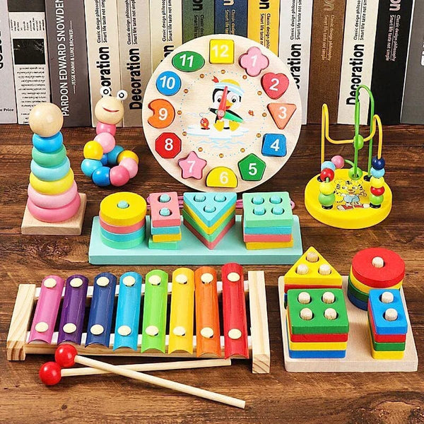 Planet Gates Montessori Wooden Toys for Babies 1 2 3 Years Boy Girl Gift Baby Development Games Wood Puzzle for Kids Educational Learning Toy