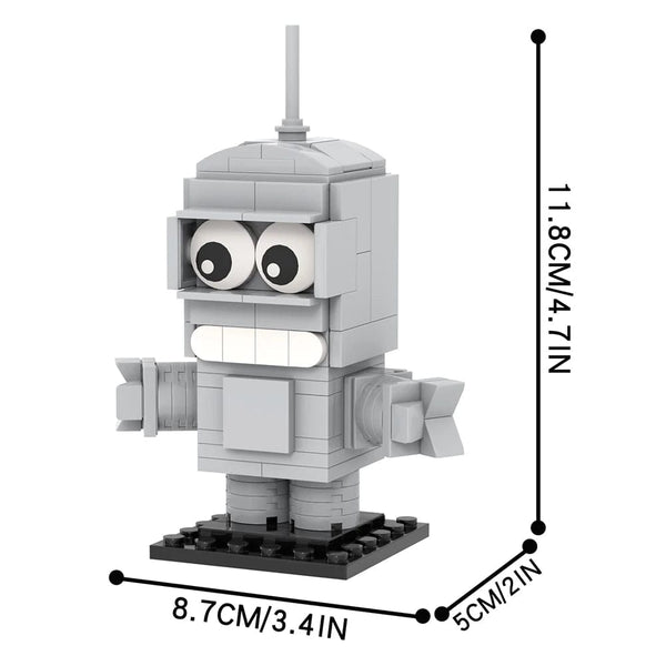 Planet Gates MOOXI Cartoon Brick 110Pcs Future World Robot Model Parts BrickHeadsed MOC Figure Building Blocks Kids Toys For Children MOC1066
