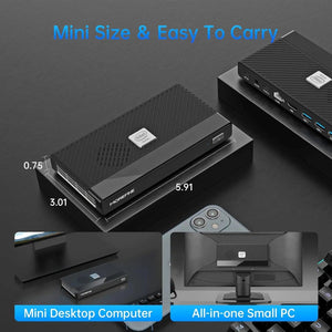 Planet Gates MOREFINE M6 Mini PC 12th Gen Intel N100/N200 Windows 11Pro DDR5 2933MHz NVMe SSD Pocket Computer PC HDMI2.0 4K@60Hz WiFi 6 BT5.2
