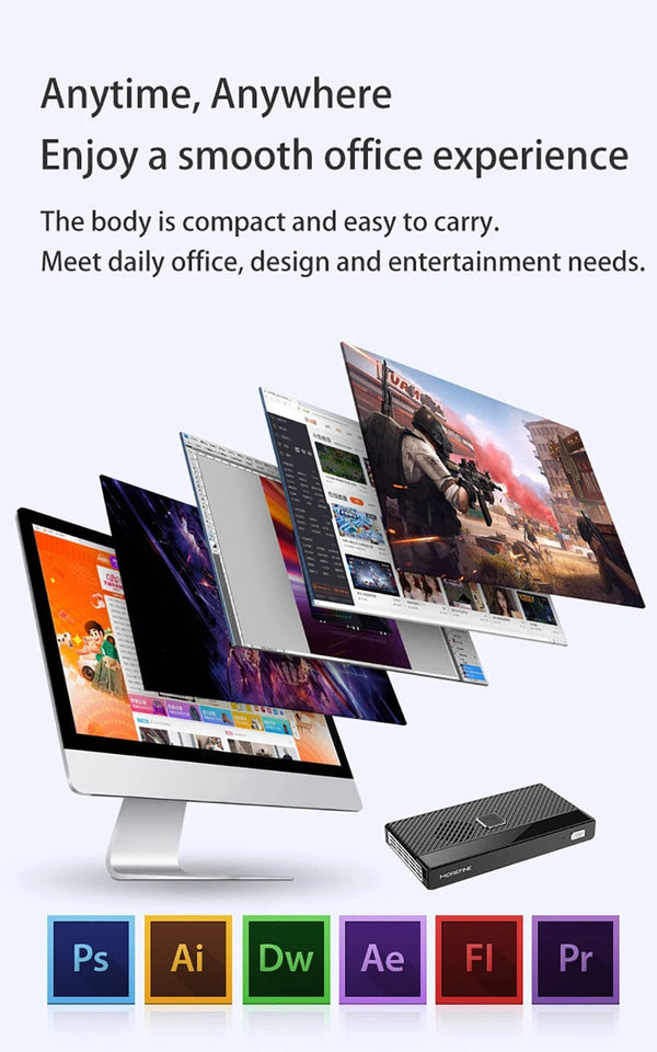 Planet Gates MOREFINE M6 Mini PC 12th Gen Intel N100/N200 Windows 11Pro DDR5 2933MHz NVMe SSD Pocket Computer PC HDMI2.0 4K@60Hz WiFi 6 BT5.2