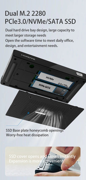 Planet Gates MOREFINE M6 Mini PC 12th Gen Intel N100/N200 Windows 11Pro DDR5 2933MHz NVMe SSD Pocket Computer PC HDMI2.0 4K@60Hz WiFi 6 BT5.2