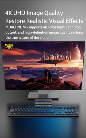 Planet Gates MOREFINE M6 Mini PC 12th Gen Intel N100/N200 Windows 11Pro DDR5 2933MHz NVMe SSD Pocket Computer PC HDMI2.0 4K@60Hz WiFi 6 BT5.2