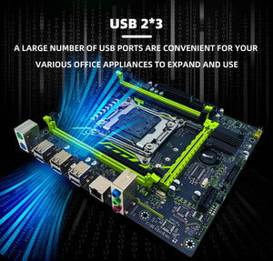 Planet Gates Motherboard+CPU+RAM ZSUS X99-8D4 Motherboard Set Kit With LGA2011-3 Xeon E5 2650 V4 CPU DDR4 16GB (1*16GB) 2133MHZ RAM Memory NVME M.2 SATA