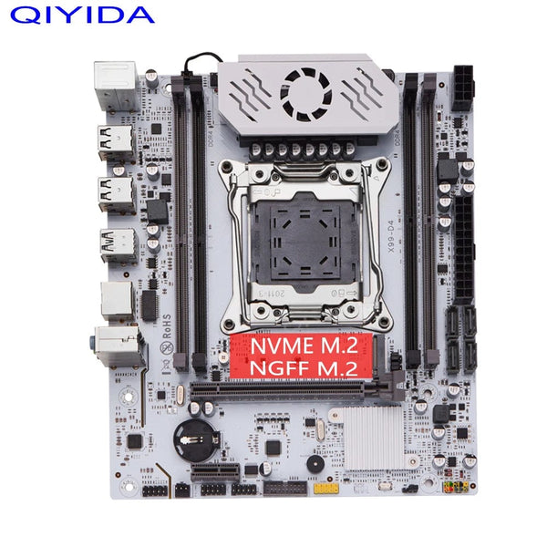 Planet Gates Motherboards QIYIDA X99 motherboard D4 LGA 2011 3 with M.2 slot Support X99 C612chip DDR4 Memory SATA3.0 USB3.0 PCI16X
