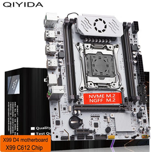 Planet Gates Motherboards QIYIDA X99 motherboard D4 LGA 2011 3 with M.2 slot Support X99 C612chip DDR4 Memory SATA3.0 USB3.0 PCI16X