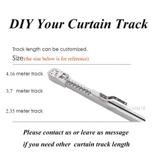 Planet Gates Motor with 4.8m Rail / Open to Left Cheap Tuya 3 Generation Shorter WiFi Curtain Motor Electric Track Rail Rod Automatic System Smart Home Curtains Remote Control