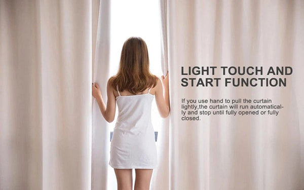 Planet Gates Motor with 4.8m Rail / Open to Left Cheap Tuya 3 Generation Shorter WiFi Curtain Motor Electric Track Rail Rod Automatic System Smart Home Curtains Remote Control