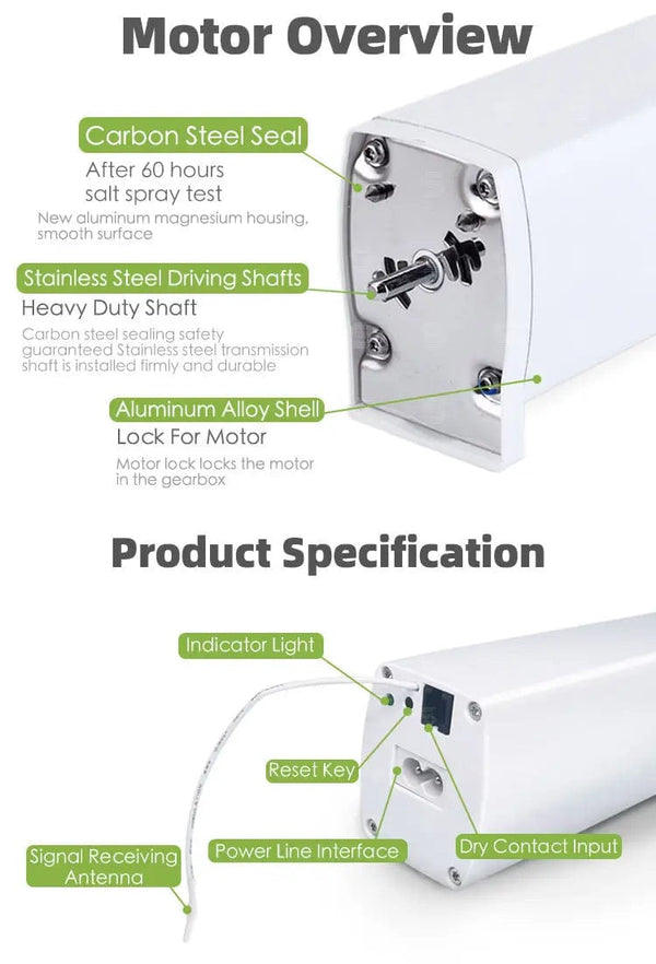 Planet Gates Motor with 4.8m Rail / Open to Left Cheap Tuya 3 Generation Shorter WiFi Curtain Motor Electric Track Rail Rod Automatic System Smart Home Curtains Remote Control