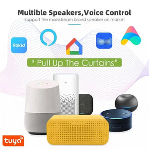 Planet Gates Motor with 4.8m Rail / Open to Left Cheap Tuya 3 Generation Shorter WiFi Curtain Motor Electric Track Rail Rod Automatic System Smart Home Curtains Remote Control