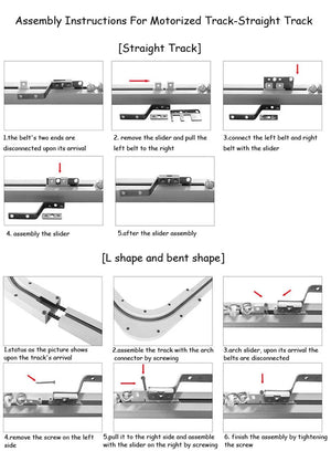 Planet Gates Motor with 4.8m Rail / Open to Left Cheap Tuya 3 Generation Shorter WiFi Curtain Motor Electric Track Rail Rod Automatic System Smart Home Curtains Remote Control