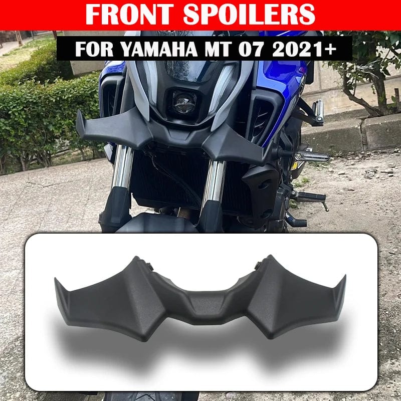 Planet Gates Motorcycle Accessories Black Naked Front Downforce Spoiler Winglet Aerodynamic Wing Kit Spoiler For YAMAHA MT 07 2021 2022 2023