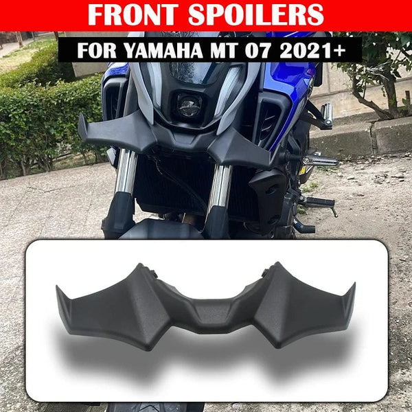 Planet Gates Motorcycle Accessories Black Naked Front Downforce Spoiler Winglet Aerodynamic Wing Kit Spoiler For YAMAHA MT 07 2021 2022 2023