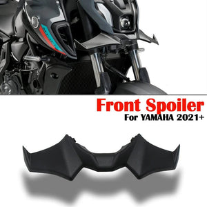 Planet Gates Motorcycle Accessories Black Naked Front Downforce Spoiler Winglet Aerodynamic Wing Kit Spoiler For YAMAHA MT 07 2021 2022 2023