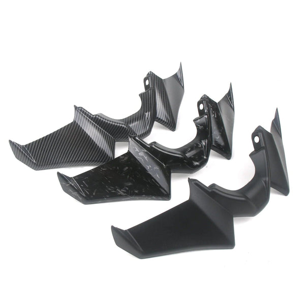 Planet Gates Motorcycle Accessories Black Naked Front Downforce Spoiler Winglet Aerodynamic Wing Kit Spoiler For YAMAHA MT 07 2021 2022 2023