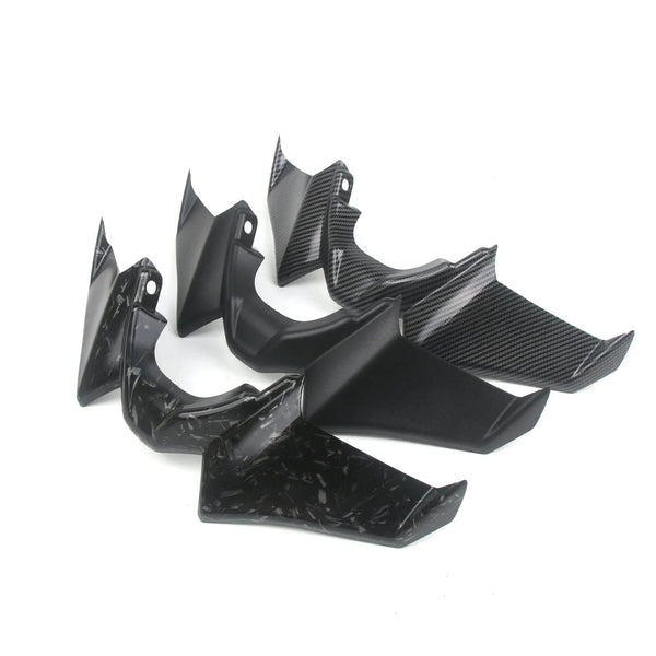 Planet Gates Motorcycle Accessories Black Naked Front Downforce Spoiler Winglet Aerodynamic Wing Kit Spoiler For YAMAHA MT 07 2021 2022 2023