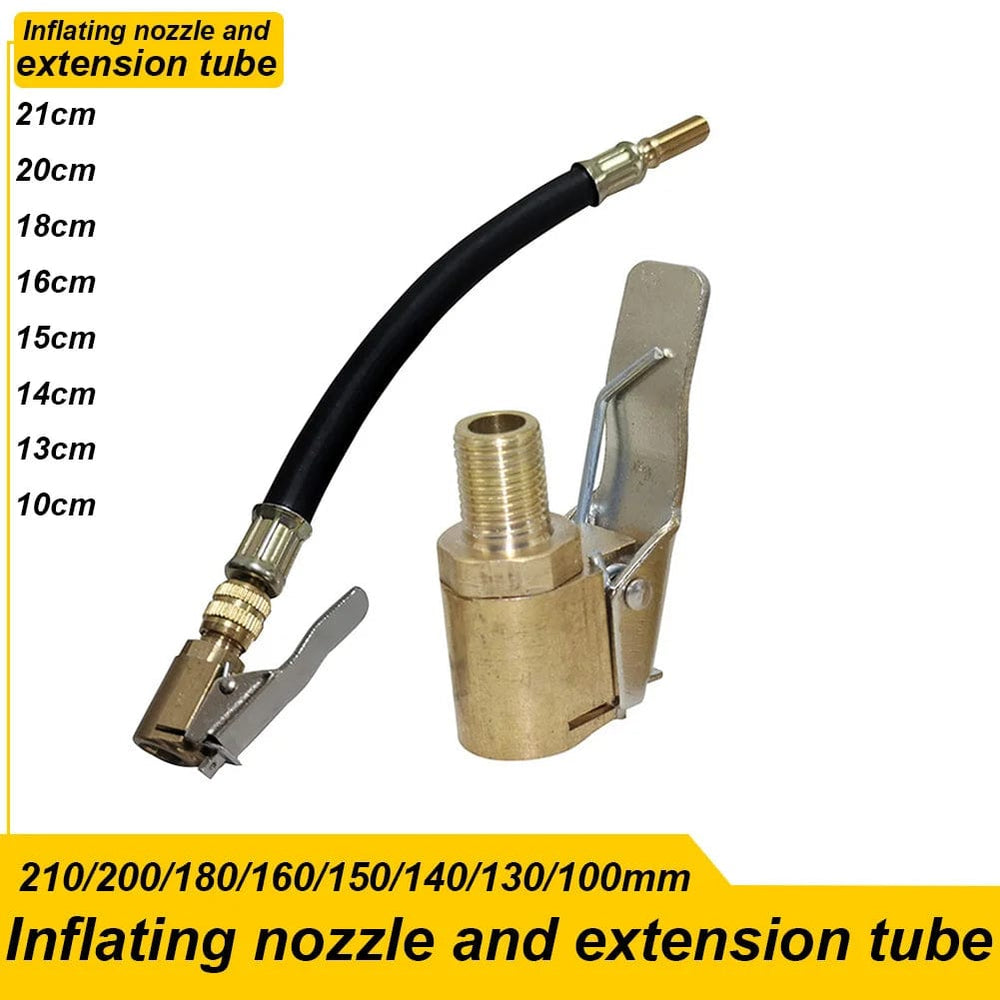 Planet Gates Motorcycle Bike Car Tire Air Inflator Hose Inflatable Pump Extension Tube Adapter Twist Tyre Air Connection Locking Air Chuck