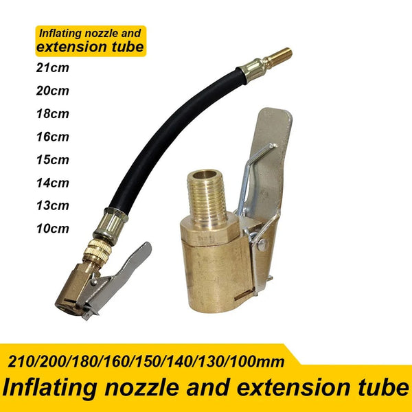 Planet Gates Motorcycle Bike Car Tire Air Inflator Hose Inflatable Pump Extension Tube Adapter Twist Tyre Air Connection Locking Air Chuck