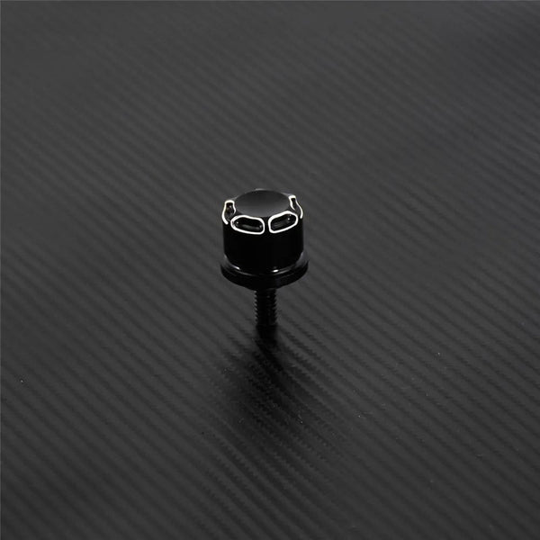 Planet Gates Motorcycle Black/Chrome Seat Bolt Tab Screw For Harley Touring Road King Street Glide Softail Dyna Sportster XL Street Bob 96-19