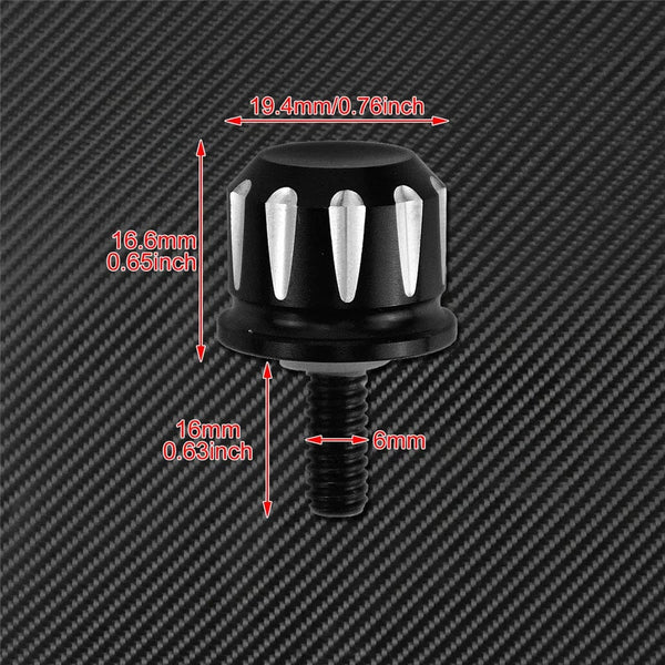 Planet Gates Motorcycle Black/Chrome Seat Bolt Tab Screw For Harley Touring Road King Street Glide Softail Dyna Sportster XL Street Bob 96-19