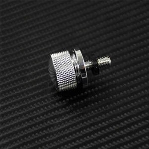 Planet Gates Motorcycle Black/Chrome Seat Bolt Tab Screw For Harley Touring Road King Street Glide Softail Dyna Sportster XL Street Bob 96-19