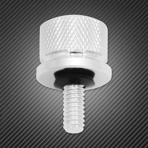 Planet Gates Motorcycle Black/Chrome Seat Bolt Tab Screw For Harley Touring Road King Street Glide Softail Dyna Sportster XL Street Bob 96-19